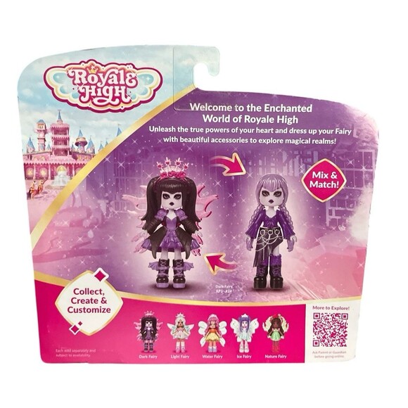 Royale High Dark Fairy Doll Mix Match Fashions Virtual Code Roblox Series 2 New - Picture 2 of 3